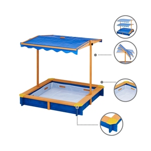 <span class=keywords><strong>Bac</strong></span> <span class=keywords><strong>à</strong></span> <span class=keywords><strong>sable</strong></span> en bois d'extérieur avec couvercle, auvent rotatif et <span class=keywords><strong>hauteur</strong></span> réglable, <span class=keywords><strong>bac</strong></span> <span class=keywords><strong>à</strong></span> <span class=keywords><strong>sable</strong></span> de jardin - Product Image 3