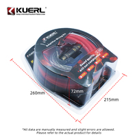 Amplificateur audio professionnel pour voiture 4GA avec câbles RCA, kits de câblage avec gaine en PVC pour l'installation dans les systèmes audio de voiture