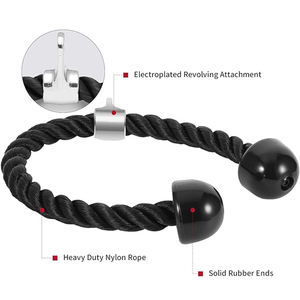 Accessoires de machine de gymnastique Poignées de corde de triceps Barre de traction Lat Barre de presse Barre en forme de V Ensemble de fixation <span class=keywords><strong>pour</strong></span> machine à câble - Product Image 3