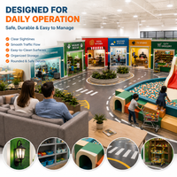 Équipements de terrain de jeux intérieur à thème commercial : Garage de robotique, Sauvetage de la faune, Cuisine de pizzas, Stations de carrière