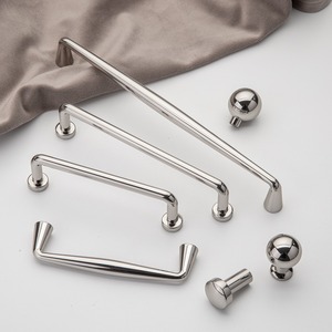 Manijas modernas minimalistas para puertas de armario, aleación de zinc, titanio, plata, forma de barra, espejo, cromado electroplacado para muebles - Product Image 3