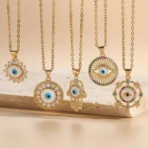 Fashion Charm Evil Eyes Necklace Copper Hot sale Devil's Eye Wholesale Jewelry Necklaces