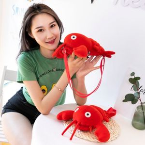 Sac à bandoulière créatif en peluche aux écrevisses mignon sac à bandoulière de dessin animé de fille mignonne - Product Image 5