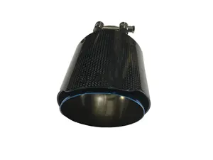 High Performance Modify Fashion Black Carbon Fiber Exhaust Tip For Auto Car Muffler Exhaust Tail Pipe