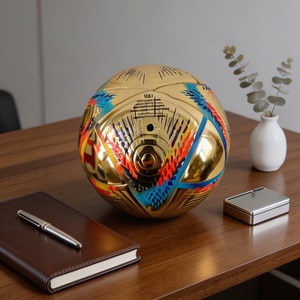 <span class=keywords><strong>Ballon</strong></span> de football Sanhuan Premium en cuir PU doré, cadeau d'entreprise haut de gamme, fabriqué en usine, durable, football personnalisé pour les récompenses et les événements - Product Image 1