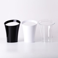 Seau à glace portable durable de 3,2 L en plastique PP à motif floral moderne avec poignée, idéal pour refroidir la bière lors de fêtes, en extérieur ou à la maison