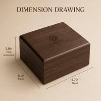 Boîte cadeau de parfum en bois de noyer de luxe, écologique, avec doublure en velours gravé pour emballage de marque haut de gamme