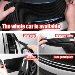 Protector de Umbral de Puerta de Fibra de Carbono <span class=keywords><strong>Universal</strong></span> para Decoración Exterior de Automóviles, Cubierta de Panel Protector de Escalón - Product Image 4