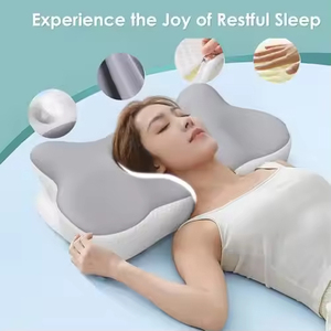 Oreiller cervical ergonomique en mousse à mémoire de forme, soulagement des douleurs cervicales pour les dormeurs latéraux et les personnes souffrant de maux de nuque, pour la maison - Product Image 1