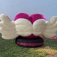 Impression numérique matérielle d'Oxford de ballon à air gonflable de peluche molle en forme de coeur pour la promotion et la publicité
