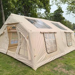 屋外グランピング用 大型自動インフレータブルテント 携帯・折りたたみ可能 エアポンプ付き 四季通用 キャンプテント - Product Image 1