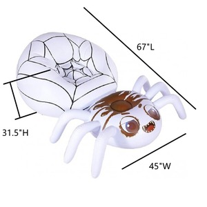 Décoration gonflable d'Halloween araignée blanche en PVC pour enfants, marque MAKE WAVES, 67x45x31.5 pouces, style ludique, normes UE/USA - Product Image 6