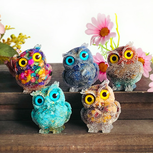 Wholesale Natural Healing <strong>Crystal</strong> Gemstone Carved Stone <strong>Animal</strong> Carving rose quartz chips Owl <strong>Crystal</strong> Carve for home decoration - Product Image 6