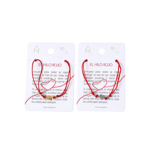 El Hilo Rojo Pulsera de acero inoxidable Amuleto religioso para la buena suerte Regalo unisex Hecho a mano 12 piezas - Product Image 2