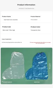 Capa de Bota Descartável Durável, Impermeável, Transparente em PE, Capa de Bota para Chuva, Capa de Sapato Antiderrapante - Product Image 6