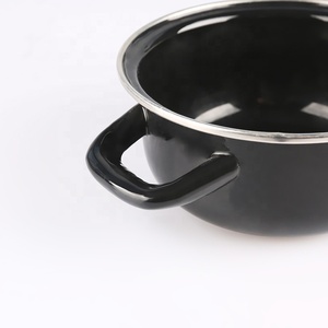 Enamel <strong>Mussel</strong> <strong>Pot</strong> with Lid for Shells Enamel Mosselpannen Pan 7" Mosselpan Blokker Enamel Cookware 14cm 18cm 20cm 2.8L - Product Image 4