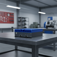 Mini PC Industrial Huiyuan para Riel DIN, Intel Core Ultra5/7 Serie 125U, Sin Ventilador, Integrado, Doble LAN, X86, Carcasa de Aluminio