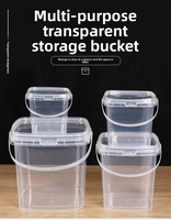 Couvercle carré en PP de qualité alimentaire, épaissi, transparent, hermétique, réutilisable, anti-humidité pour thé aux perles, glace, gelée, fruits