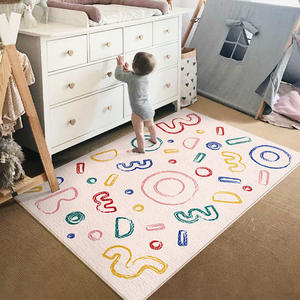Tapis de jeu en imitation cachemire pour bébés de 0 à 24 mois, tapis carré doux pour la maison, la chambre à coucher, le salon, unisexe - Product Image 3