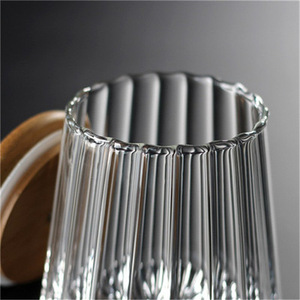 <b>Small</b> Glass Coffee Tea Canister Airtight Storage Jar Petal Decorative <b>Container</b> with Bamboo Lid Metal Handle Easy to Grasp - Product Image 6
