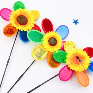 New Garden Decorations Sequin Sunflower Windmill Toys Unisex Children's toys factory direct sale can be customised