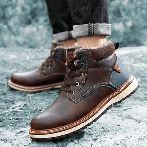 Stivali da Neve da Uomo <span class=keywords><strong>HYG</strong></span> alla Moda, Taglie Grandi, Caldi, Impermeabili, Antiscivolo, Leggeri, con Tomaia in PU e Suola in Gomma - Product Image 5