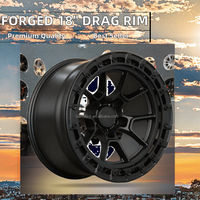 Nouvelles jantes HZR concaves en alliage d'aluminium forgé Beadlock 5x115 30mm ET Gris Anthracite Finition Usinée Adaptation Universelle pour Drag Racing