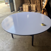 Vente directe d'usine de tables rondes de banquet d'hôtel en panneaux de particules pliables de haute qualité, meubles commerciaux pour hôtels.