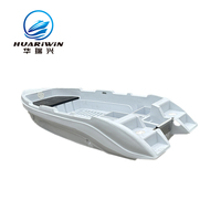 Bateau de Ski et de Vitesse en PEHD, 4,9 Mètres – Capacité 7 Personnes, Coque Coupe-Vent pour Lacs, Rivières et Zones Côtières
