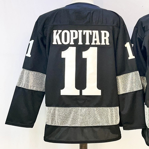Maglie da Hockey Cucite per Uomo 11 Anze Kopitar 9 Adrian Kempe 99 Wayne Gretzky 22 Kevin Fiala 8 Doughty - Product Image 5