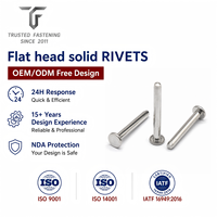 Rivets plats personnalisés TianFang pour clips de montage solaire, en acier inoxydable passivé, conception OEM ODM et approvisionnement en gros