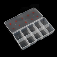 Boîte de rangement transparente en plastique à 10 compartiments pour faux ongles et strass – Offre spéciale