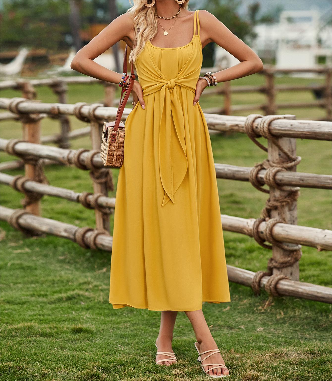 modest summer dresses casual for Women Wrap Tummy Control A-Line Midi V-Neck Short Sleeve Dress Beach Vacation Sundress Dresses Two slits on the sides Women Summer Short Sleeve Dress