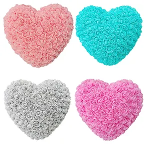Xingsheng-Rosa Artificial en forma de corazón, corazón de espuma, rosa, 43cm, para Día de San Valentín y boda, venta al por mayor, novedad