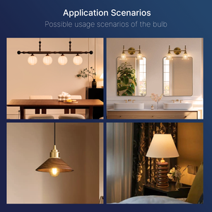 G16.5/G50 Янтарный E12 110-130 В 4 Вт 2200 К 330LM CRI90 регулируемая светодиодная лампочка FCC/сертифицированные внутренние совместимые различные светильники - Product Image 6