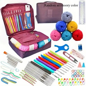 Tự làm Crochet may đan thủ công phụ kiện Kit Set hộp sợi móc nhựa Gói Túi Tay Cách sử dụng đóng hộp kim loại trong kho - Product Image 5