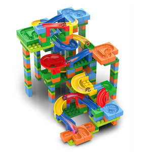 Bloques de construcción DIY para niños, 328 piezas, laberinto de pista, juguete educativo, ABS, plástico, canicas - Product Image 2