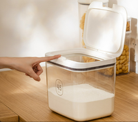 Récipients vides de détergent d'emballage de récipient de toilette de blanchisserie en plastique transparent avec des couvercles pour des cosses