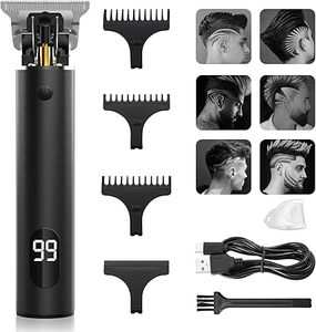 เครื่องตัดผมไฟฟ้าไร้สายแบบมืออาชีพ ชาร์จผ่าน USB ใบมีดสแตนเลส หน้าจอ LCD ควบคุมผ่าน<span class=keywords><strong>แอ</strong></span>พพลิเคชั่น เหมาะสำหรับใช้ในโรงแรม - Product Image 1