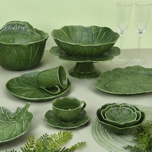 Juegos de vajilla de <span class=keywords><strong>porcelana</strong></span> de repollo de hueso nuevo Real de lujo, vajilla de cerámica esmaltada para restaurante, juego de regalo para uso de boda - Product Image 5