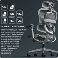 Chaise de bureau de direction ergonomique de luxe Vaseat avec cadre en aluminium, design moderne, fonction pivotante, caractéristiques réglables - T9