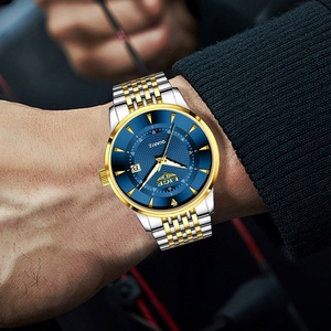 Montre-bracelet à quartz pour homme en acier inoxydable, avec calendrier, étanche 3 ATM, style professionnel et tendance, personnalisation de logo en gros - Product Image 6