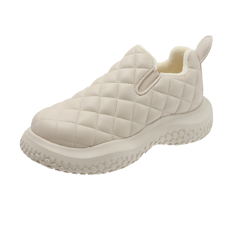 Женские ботинки на платформе, однотонные бархатные теплые ботинки на меху, большие размеры, зима 2021