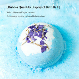 Bombes de bain luxueuses véganes faites à la main, biologiques, à base de fleurs séchées de rose et de lavande, 100% naturelles, huiles végétales pour la douche, bain moussant, sel de bain - Product Image 4