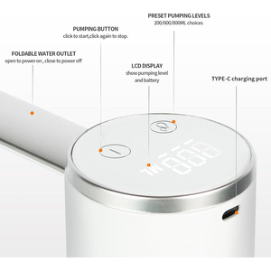 Wholesale Wholesale Desktop Foldable Automatic Portable Usb Rechargeable Dispenser Water Pump for 5 Gallon Jug - Product Image 5