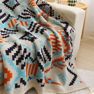 Bindi stile bohémien comodino tessuto ufficio pisolino coperta aria condizionata divano coperta a maglia divano