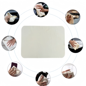 Tùy Chỉnh Dày Chamois Da Da Cừu Làm Sạch Khăn Đồng Bằng Vải Da Lộn Cho Đồ Nội Thất Nhà Chăm Sóc Xe Thiết Bị Nhà Bếp - Product Image 4
