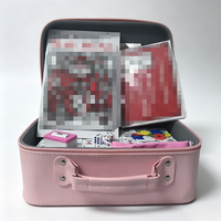 Ensemble de Mahjong américain, 166 tuiles, jeu de Mahjong portable avec étui de rangement en PU, kit de tuiles de Mahjong pour divertissement familial et de fête