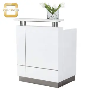 barbershop glossy front reception desk manufacture with front desk reception spa for salon counter reception desk supplier