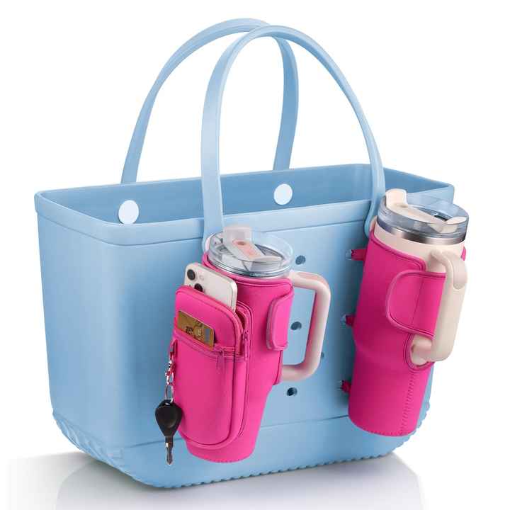 Porte-gobelet 3-en-1 Pour Sac Bogg - Compatible Stanley, Owala, Yeti 30-40 Oz - Blanc